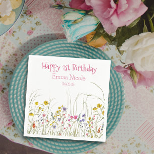 Servilleta De Papel Napkins Fiesta de flores silvestres