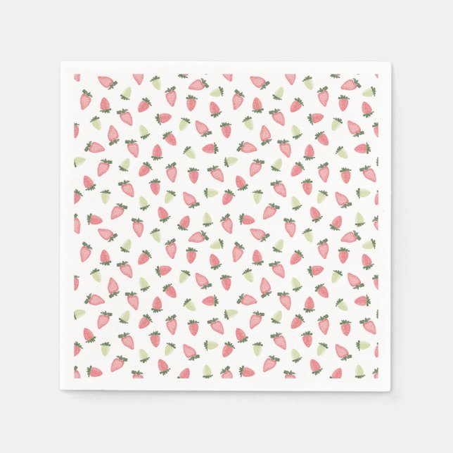 Servilleta De Papel Napkins Fiesta de fresas silvestres (Anverso)