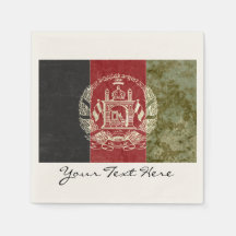 Napkins Fiesta de la bandera de Afganistán