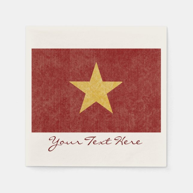Servilleta De Papel Napkins, Fiesta de la bandera de Vietnam (Anverso)