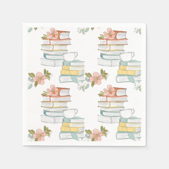Servilleta De Papel Napkins Fiesta de libros (Anverso)