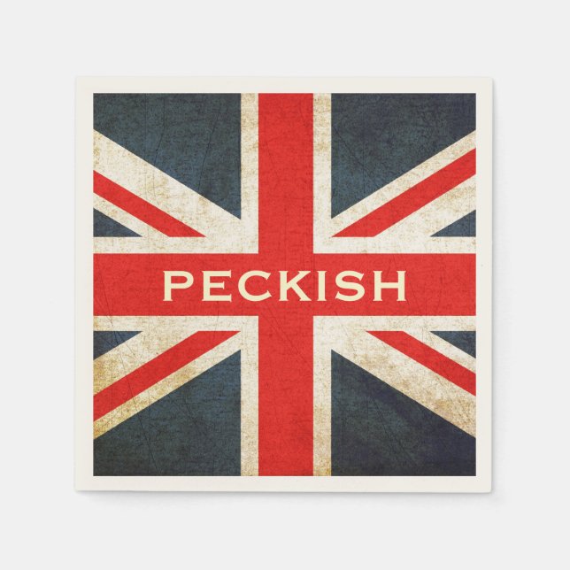 Servilleta De Papel Napkins Fiesta de Posh Union Jack Peckish (Anverso)