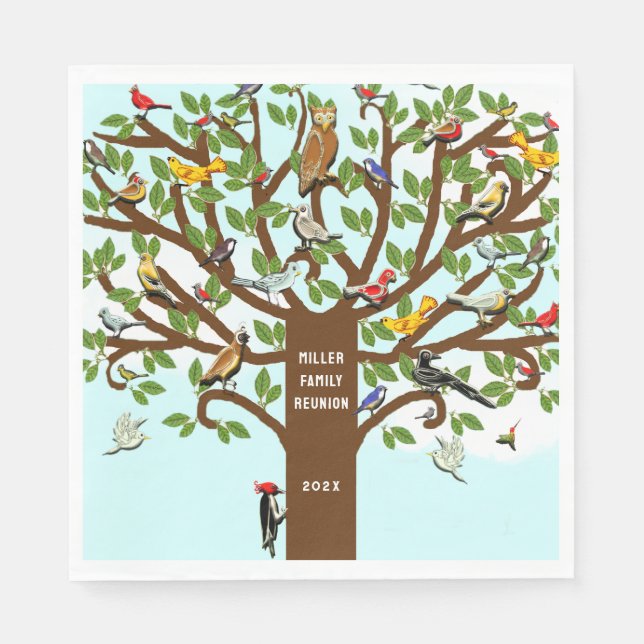 Servilleta De Papel Napkins Fiesta de Reunión Familiar (Anverso)