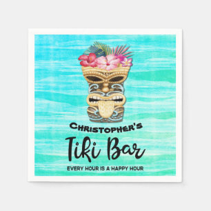 Servilleta De Papel Napkins Fiesta de Tiki Bar monogramado