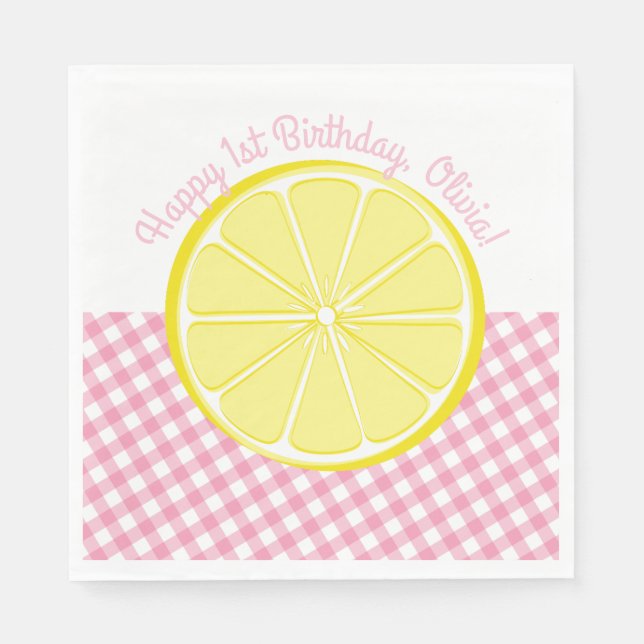 Servilleta De Papel Napkins Fiesta Lemonade Rosa (Anverso)