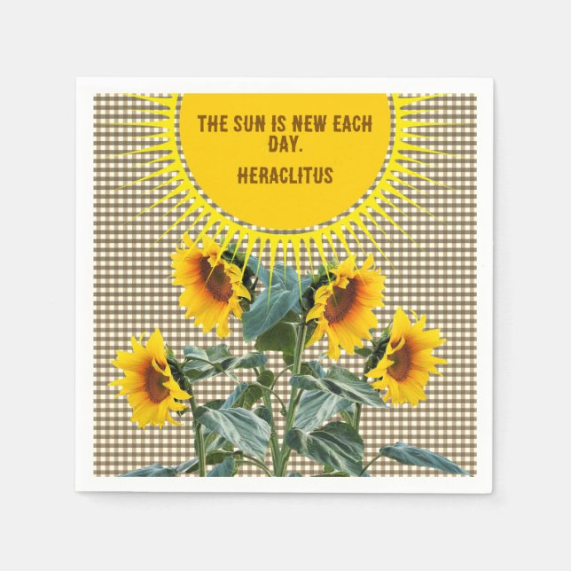 Servilleta De Papel Napkins Fiesta Papel de girasol (Anverso)