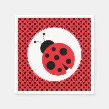 Napkins Fiesta Polkadot Ladybug