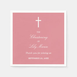 Servilleta De Papel Napkins Fiesta Rubor Pink Christening