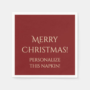Servilleta De Papel NAPKINS, FIESTA Sólido 02-PAPEL-Rojo
