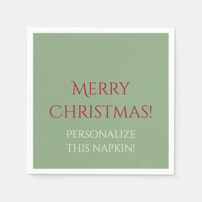 Servilleta De Papel NAPKINS, FIESTA Sólido 05-PAPEL verde-navidades (Anverso)