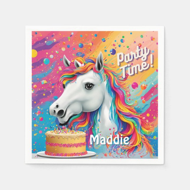 Servilleta De Papel Napkins Fiesta Unicorn (Anverso)