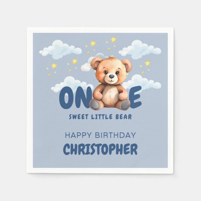 Servilleta De Papel Napkins First Birday (Anverso)