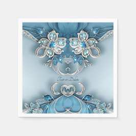 Servilleta De Papel Napkins floral azul