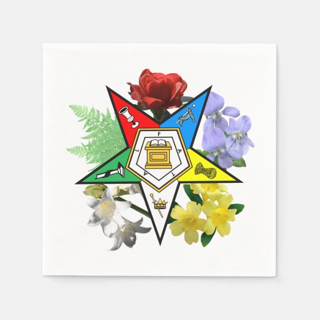 Servilleta De Papel Napkins floral de Star Oriental (Anverso)