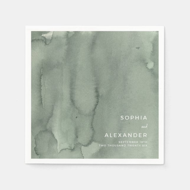 Servilleta De Papel Napkins for a Modern Wedding.  (Anverso)