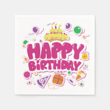 Napkins Happy Birday Paper
