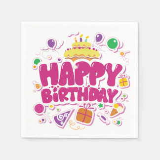 Servilleta De Papel Napkins Happy Birday Paper