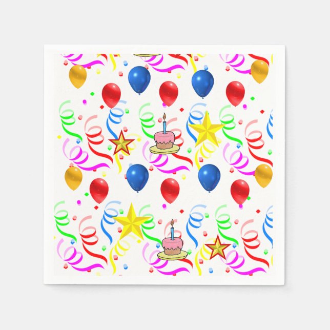 Servilleta De Papel Napkins Happy Birday Paper (Anverso)