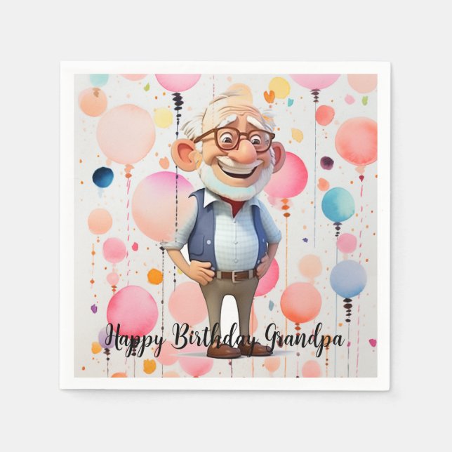 Servilleta De Papel Napkins Happy Birthday (Anverso)