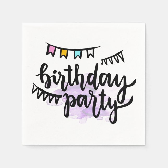 Servilleta De Papel Napkins Happy Birthday (Anverso)