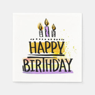 Servilleta De Papel Napkins Happy Birthday