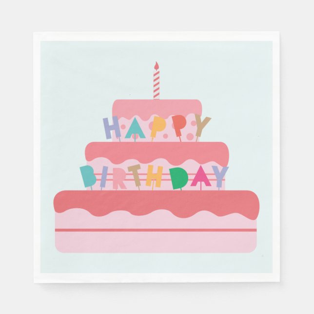Servilleta De Papel Napkins Happy Birthday (Anverso)