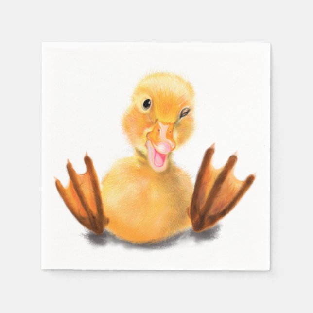 Servilleta De Papel Napkins Happy Duck (Anverso)