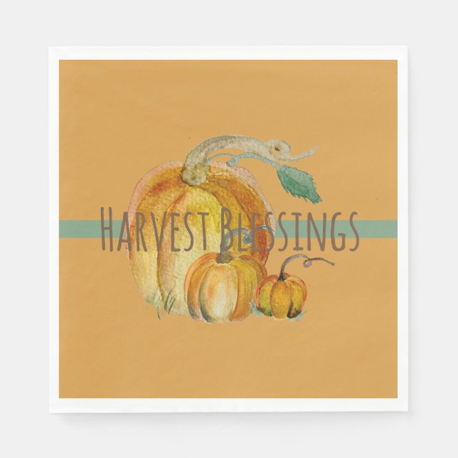 Servilleta De Papel Napkins: Harvest Blessings (Anverso)