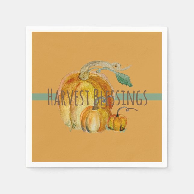 Servilleta De Papel Napkins: Harvest Blessings (Anverso)