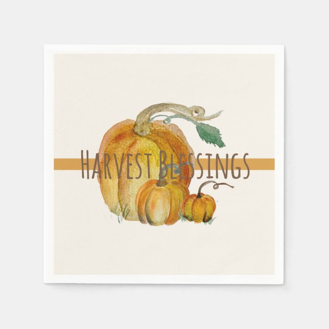 Servilleta De Papel Napkins: Harvest Blessings (Anverso)