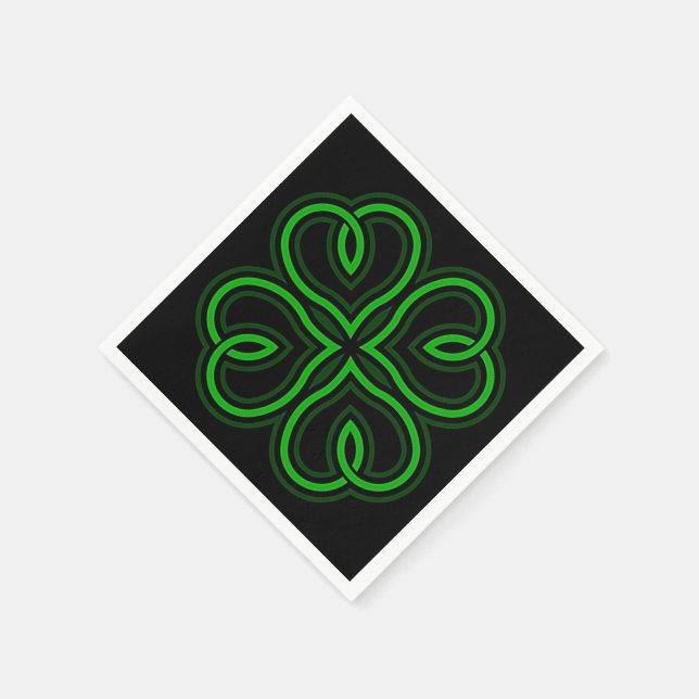 Servilleta De Papel Napkins Heart Shamrock (Borde)
