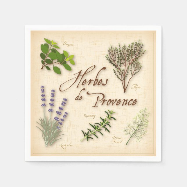 Servilleta De Papel Napkins Herbes de Provence (Anverso)