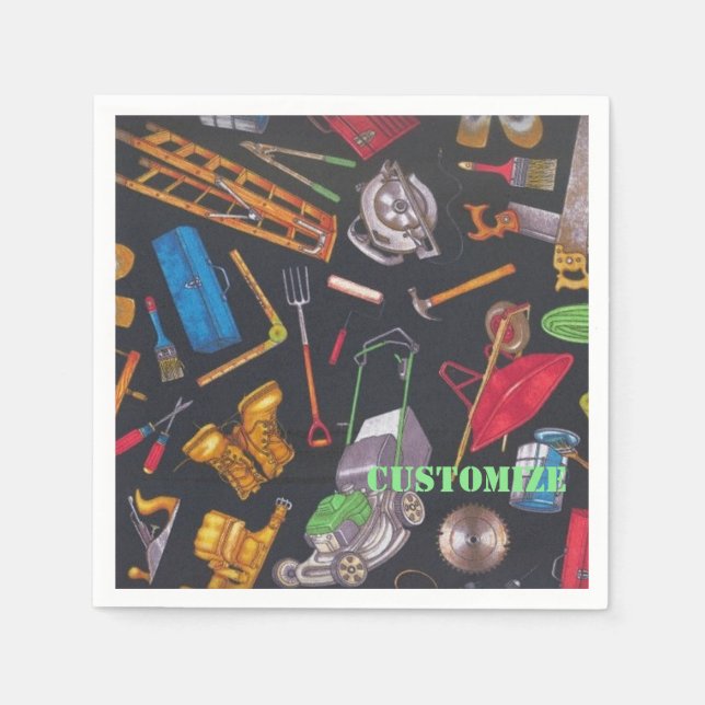 Servilleta De Papel Napkins Home and Garden Tools (Anverso)