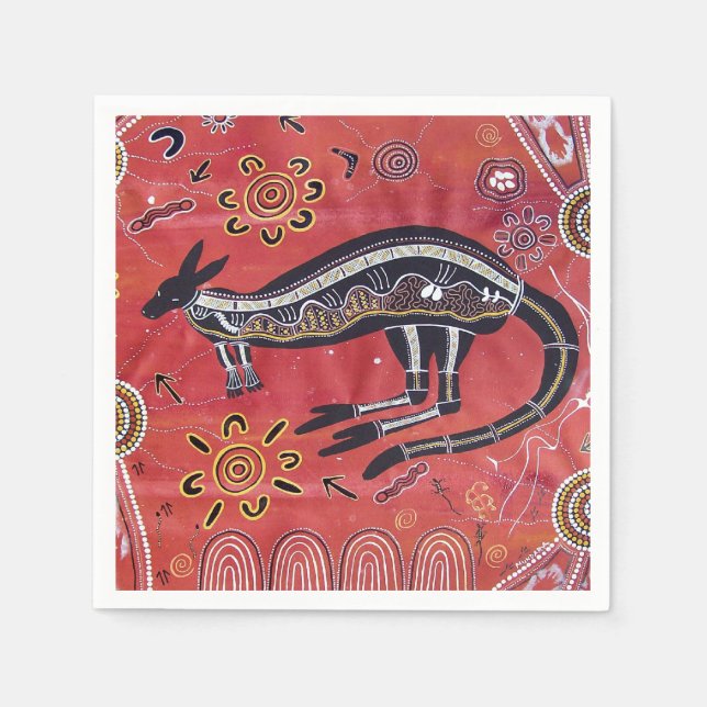Servilleta De Papel Napkins Kangaroo Dreaming (Anverso)