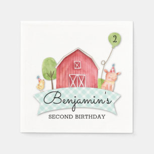 Servilleta De Papel Napkins Kids Farm Birthday Party