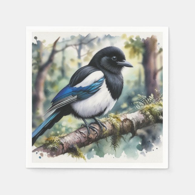 Servilleta De Papel Napkins magpie (Anverso)