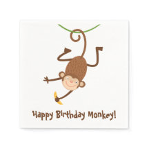 Napkins Monkey Birthday