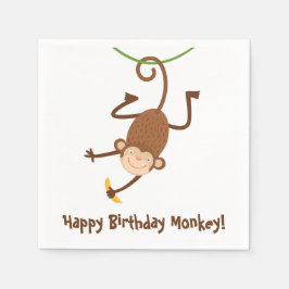 Servilleta De Papel Napkins Monkey Birthday