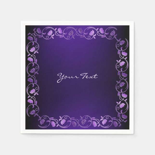 Servilleta De Papel Napkins morado (Anverso)