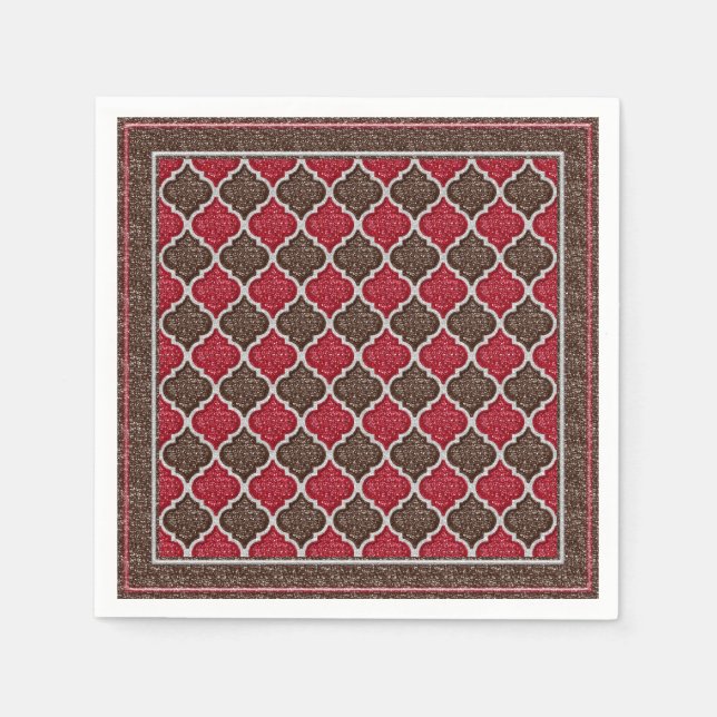 Servilleta De Papel NAPKINS MQF Sequins-Chocolate-Cherry-PAPER (Anverso)