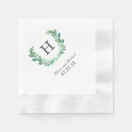 Servilleta De Papel Napkins Natural Wreath Personalizado