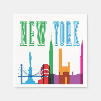 Servilleta De Papel Napkins New York City Skyline