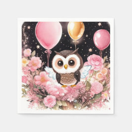 Servilleta De Papel Napkins Owl First Birthday