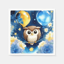 Servilleta De Papel Napkins Owl First Birthday