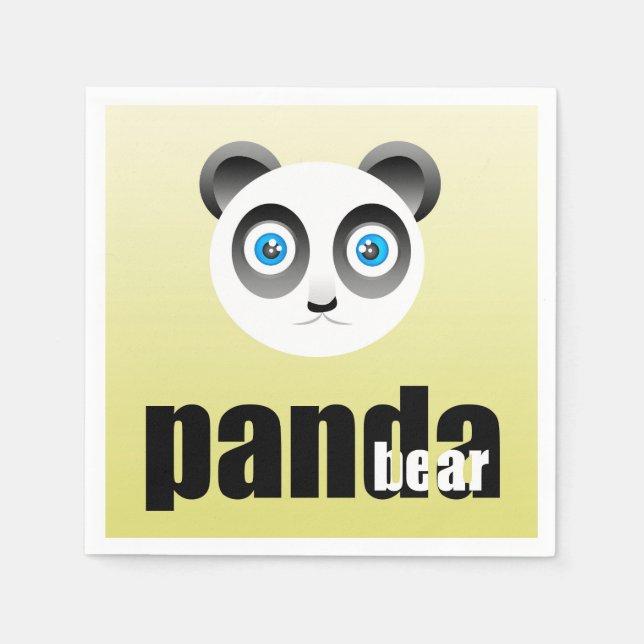 Servilleta De Papel Napkins Panda Bear Paper (Anverso)