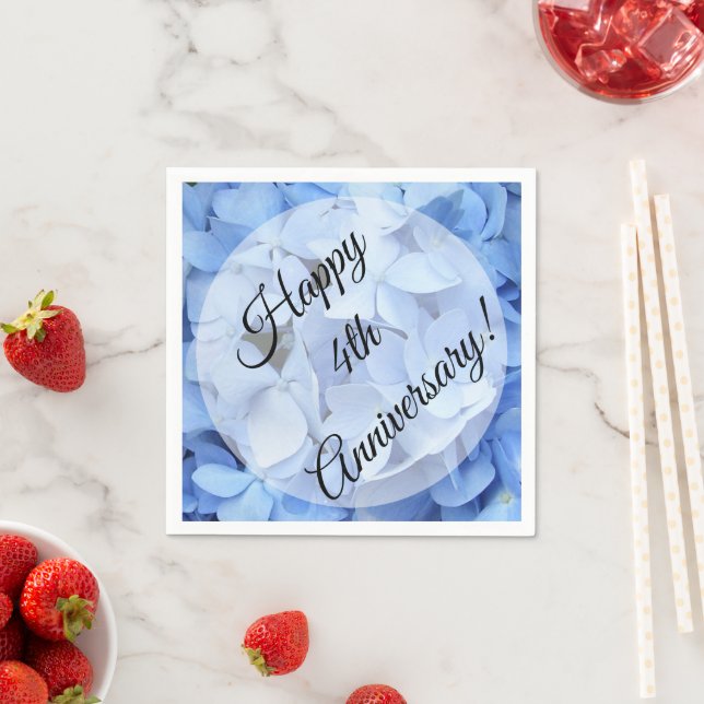 Servilleta De Papel Napkins - Papel - Hidrangea azul (In situ)