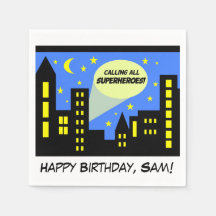 Napkins para cumpleaños de superhéroes | superhéro