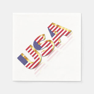 Servilleta De Papel Napkins Patriotic USA Flag