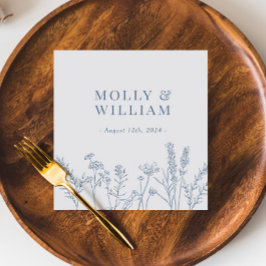 Servilleta De Papel Napkins Periwinkle Wildflower Boda