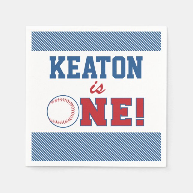 Servilleta De Papel Napkins Personalizado del primer cumpleaños del bé (Anverso)